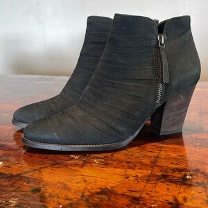 Paul Green malibu boots booties leather black dual zip womens shoes uk 6 1/2